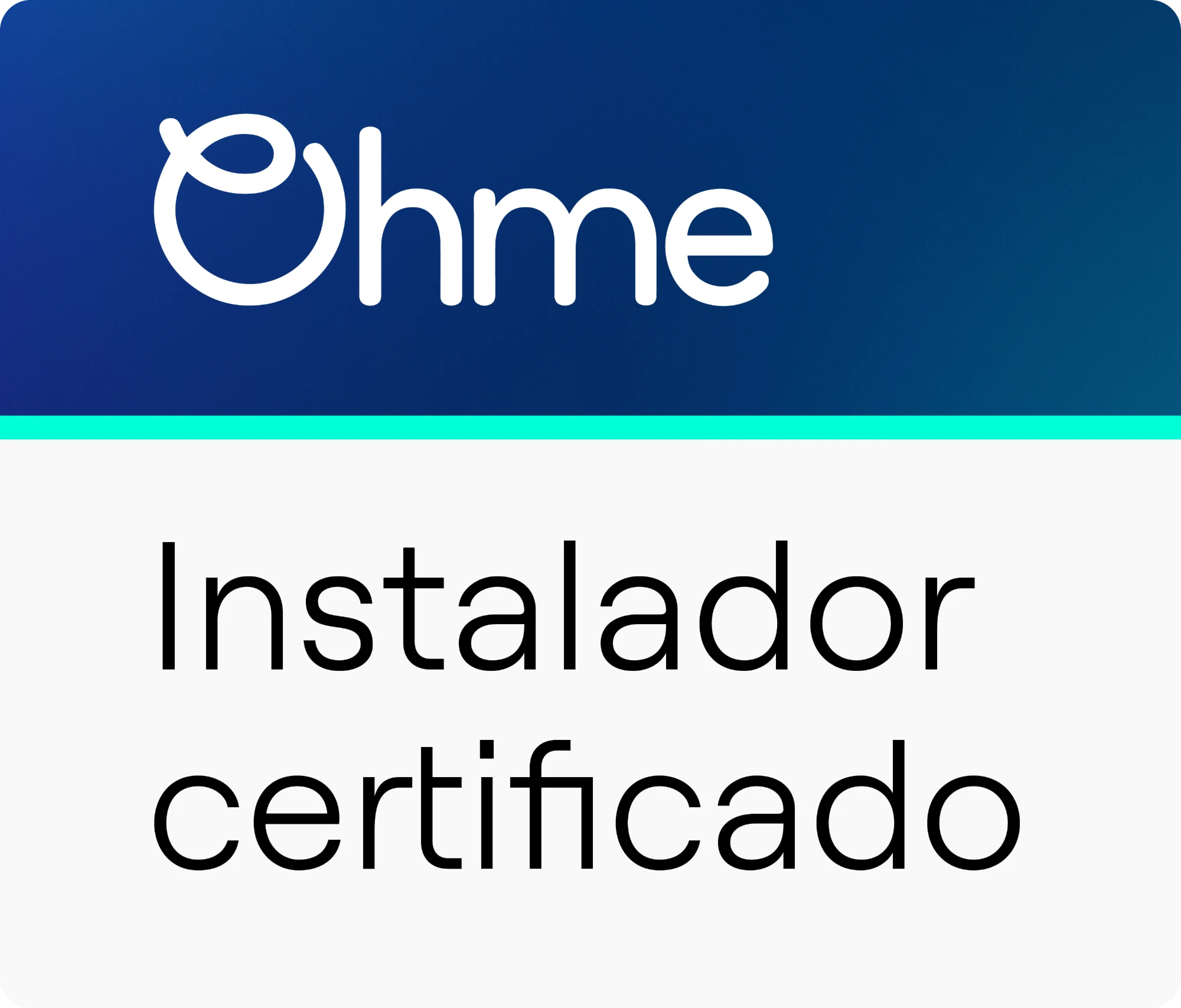 Insignia de instalador certificado Ohme